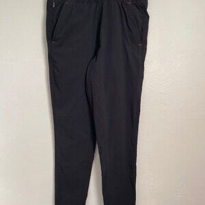 Eddie Bauer Mens Medium Black Fleece-Lined Pants UPF 50 Pockets Elastic Waist